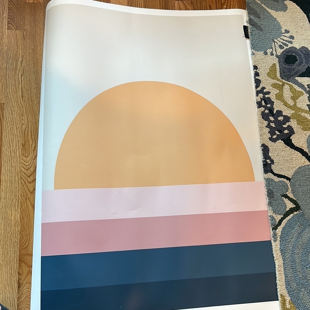 New Urban Outfitters Poems Retro Sunset Multi 30 x 40 Print - Picture 6 of 8